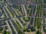 Stedenbouwkundig plan ter inspiratie; Victorieplein met wolkenkrabber van Staal; op voorgrond standbeeld Berlage. Rechts de Churchill-laan en links de Rooseveltlaan .
<br/>
Paul Paris, juni 2011